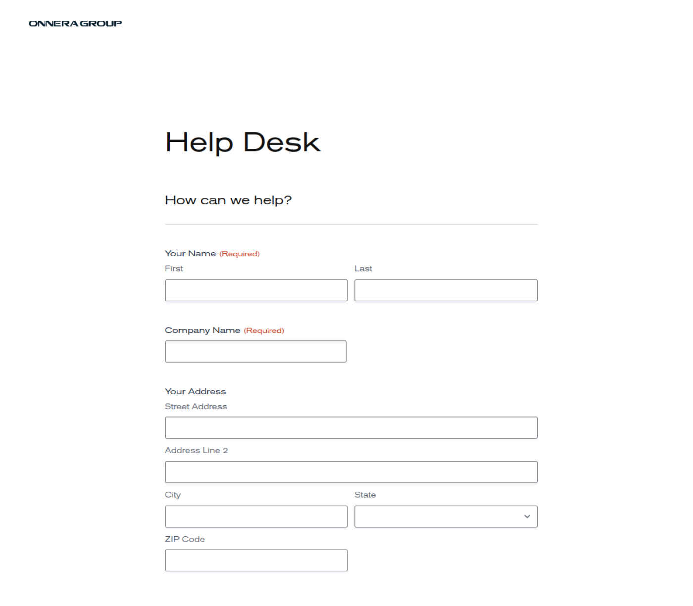 AskOnnera help desk portal