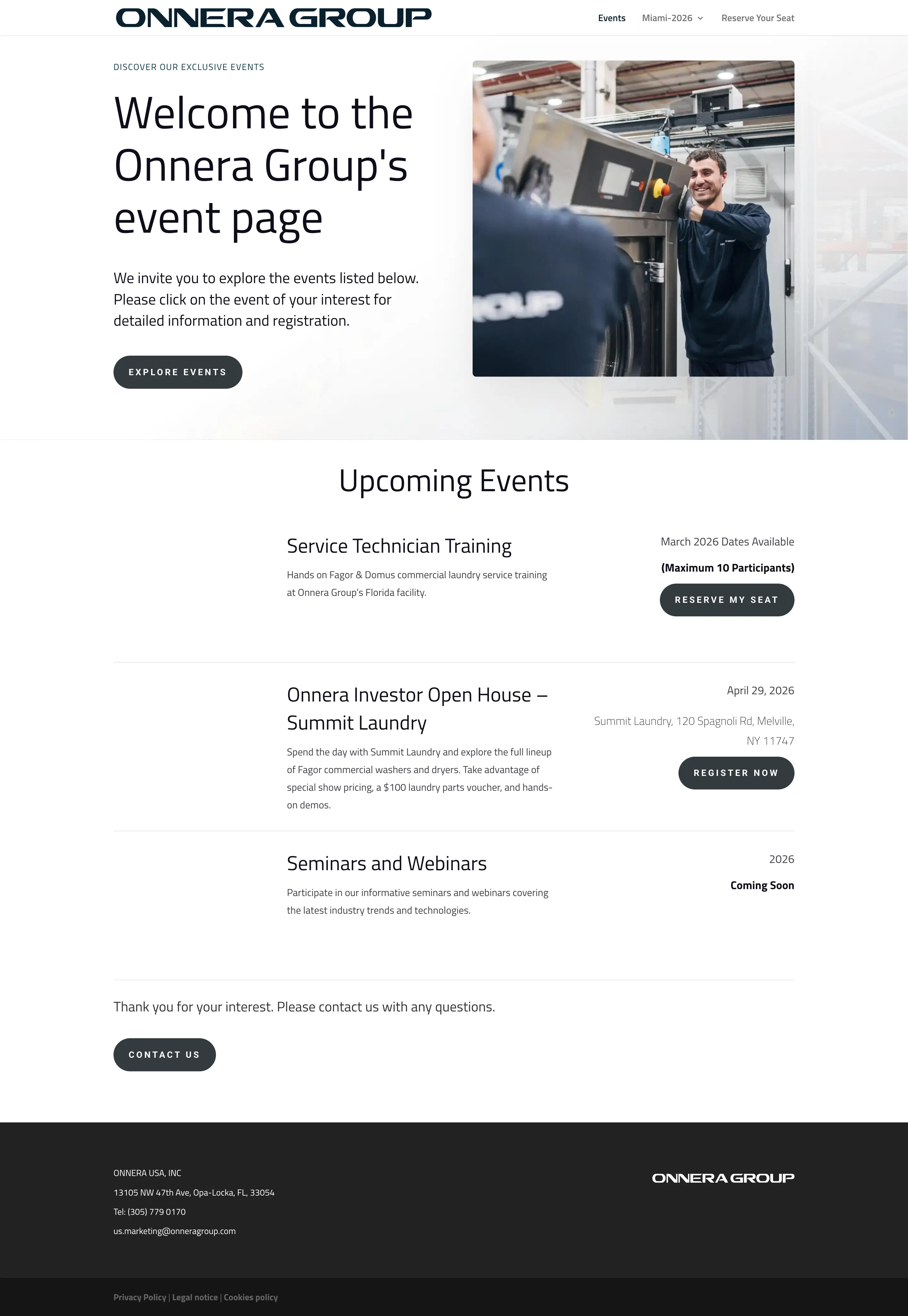 Onnera USA Events